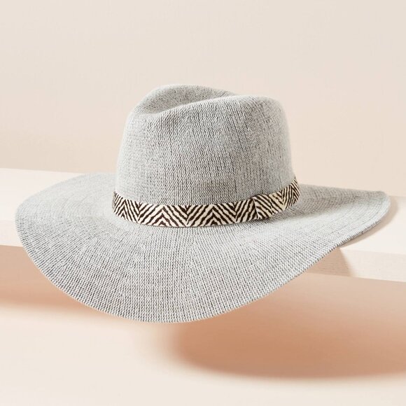 Anthropologie Gray Wide-Brimmed Brighton Rancher Hat ONE SIZE - Picture 1 of 11